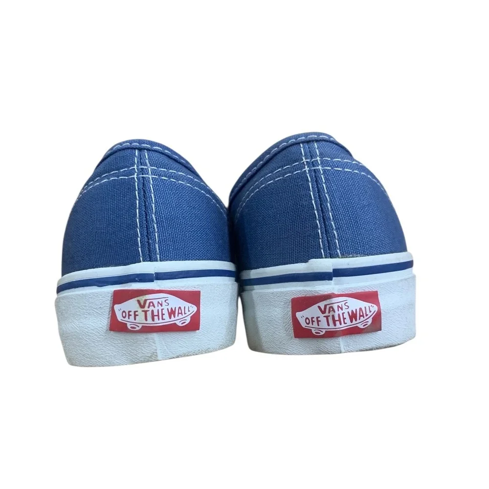 Vans Authentic Kids Classic Blue Canvas Low Top Lace Up‎ Sneakers Shoes KIDS 3.5